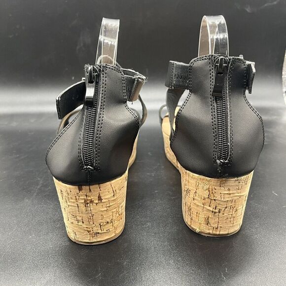 Torrid Strappy Wedge Sandal Cork Bottom Women’s 10.5 casual summer vacation - Picture 5 of 7